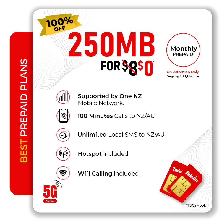 Telsim prepaid plan 250MB with hotspot WiFi calling unlimited SMS and 100% fr 1 month