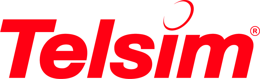 Telsim New Zealand logo in bold red letters with a curved line above the alphabet "i."